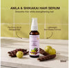 Good Vibes Amla & Shikakai Hair Strengthening Serum Powered by Amla & Shikakai For Frizzy Dry & Damaged Hair | Helps Smooth Frizz | Strengthens Hair & Reduces Breakage | Lightweight & Non-Greasy Formula | Provides a Glossy Salon-Like Finish | 50 ml