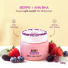 Good Vibes Berry Super Light Gel Moisturiser | 6% Hydration Complex + AHA + BHA | Oil-Free Gel Moisturise | Lightweight Hydration for Smooth & Even-Looking Skin | Non-Sticky & Fast-Absorbing | 120 gm
