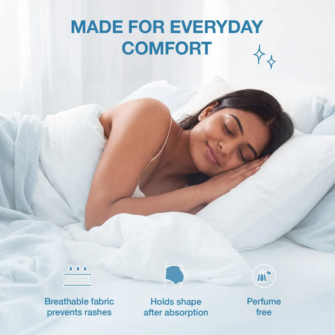 Good Vibes Comfort Care All Day Sanitary Pads | Ultra Thin & Flexible | Cottony Soft Topsheet | Rash-Free & Breathable | Side Leak Protection | Perfume-Free Pads for Women | Medium Flow | Size L | Pack of 20