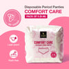 Good Vibes Comfort Care Disposable Period Panties for Women Pack of 5 (S-M) – Leak-Proof Rash-Free & Super Absorbent | 360° Coverage | Overnight Protection for Heavy Flow | Sanitary Underwear |