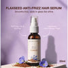 Good Vibes Flaxseed Anti-Frizz Hair Serum | Powered by Flaxseed & Hydrolysed Keratin | Boosts Shine & Smoothness | Deeply Nourishes Dry Hair | Lightweight & Non- Greasy Formula | Provides a Glossy Salon-Like Finish | 50 ml