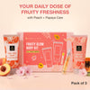 Good Vibes Fruity Glow Body Kit | AHA BHA Peach & Papaya | 3-Step Daily Glow Ritual | Body Wash Body Lotion & Perfume | Pack of 3