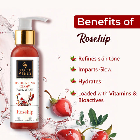 Good Vibes Rosehip Hydrating Glow Face Wash  (200 ml)