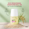 Good Vibes Rice Brightening Underarm Roll On With 7% AHA & 3% Niacinamide | Helps Reduce the Appearance of Underarm Darkness | Quick-Drying & Non-Sticky | Helps Protect Against Odour & Sweat | Suitable for All Skin Types | 50 ml