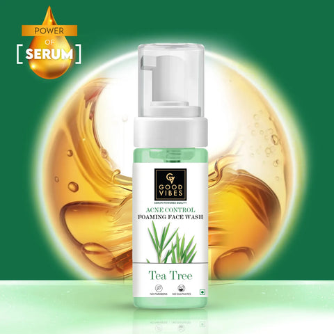 Good Vibes Tea Tree Acne Control Foaming Face Wash | Pimple wash Anti Pimple (150 ml)