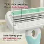 Good Vibes Silk Glide Body Razor for Women - Pack of 4 | Triple Blade Precision | Aloe Vera & Vitamin E Glide Strip | Anti-Slip Grip | Smooth & Gentle Shave | For Legs Arms & Underarms | Sensitive Skin