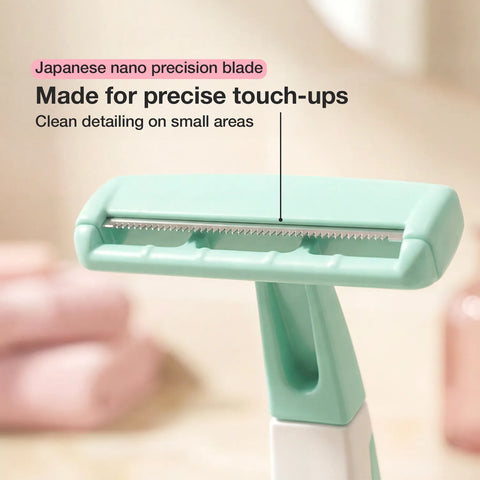 Good Vibes Smooth Glide Bikini Razor for Women | Japanese Nano Precision Blade | Safe & Gentle Bikini Line Trimmer | Smooth Shave | Irritation-Free Shave | Precise Touch-Ups | For Sensitive Skin 1 pc