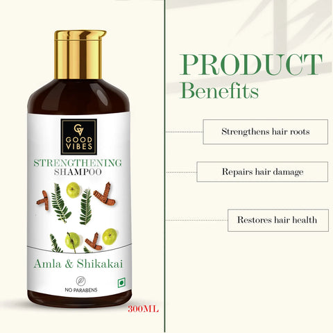 Good Vibes Amla Shikakai Strengthening Shampoo (300 ml)