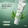 Good Vibes Tea Tree SPF 50 PA++++ | Daily Acne Care Glow | Non-Oily Sunscreen | Oil Control & No White Cast | Lightweight Hydration | Broad Spectrum UV Protection | For Oily Skin | 50 gm