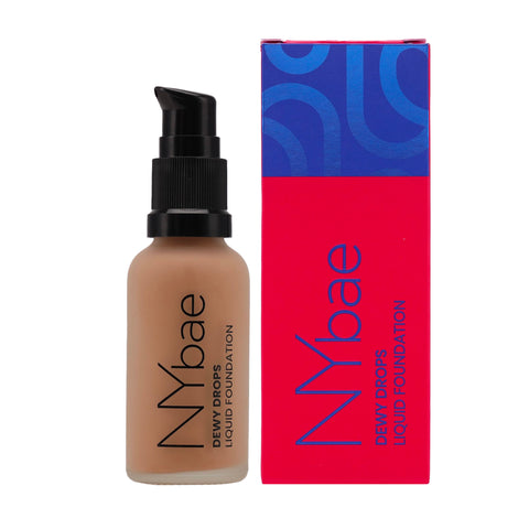 NY Bae Dewy Drops Foundation - Macchiato 03 (30 ml) | Wheatish Skin | Warm Undertone | Full Coverage | Long Lasting | Non-Transfer