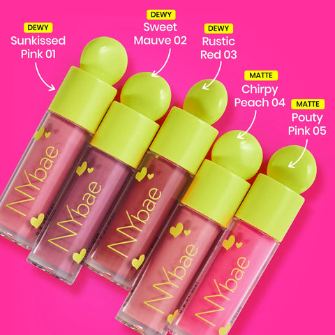 NY Bae Dewy Creme Blush - Sunkissed Pink 01 (5.5 ml) | Liquid Blush | Dewy & Bold Finish | Natural Glow | Lightweight Formula | Buildable Pigment | Everyday Makeup | Hydrating Blush | Silky & Weightless | Long-Lasting Wear