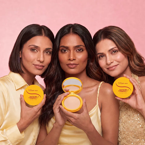 NY Bae-sics Matte SPF Compact Powder | Soft-Focus | Non-Sticky Matte Finish | Buildable Coverage | Lightweight Oil-Control Face Compact | Sun Protection | 9 gm