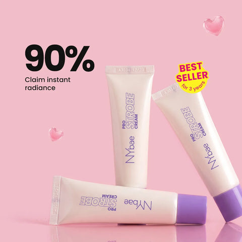 NY Bae PRO Strobe Cream - Pink Topaz (30 gm) | Primer + Highlighter + Moisturizer | Dewy Makeup | Glowing Korean Skin | Value Pack | Best Suited For Normal To Dry Skin