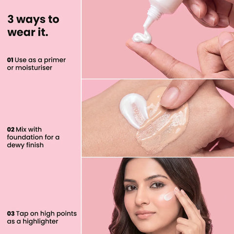NY Bae PRO Strobe Cream - Pink Topaz (30 gm) | Primer + Highlighter + Moisturizer | Dewy Makeup | Glowing Korean Skin | Value Pack | Best Suited For Normal To Dry Skin