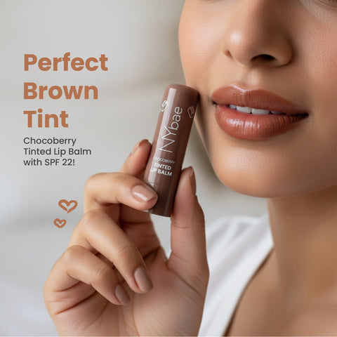 NY Bae Choco Berry Tinted Lip Balm with SPF 22 Choco Brown Tint  4.5 gm