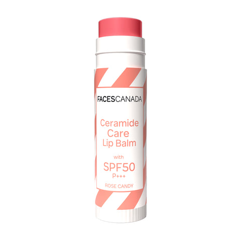 FACES CANADA Ceramide Care Lip Balm - Rose Candy 02 4 gm | SPF 50 PA +++ Protection