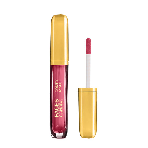 FACES CANADA Comfy Matte Liquid Lipstick - Glow Up 28, 3.8 ml | Comfortable 10HR Longstay | Intense Matte Color | Almond Oil & Vitamin E Infused | Super Smooth | No Dryness | No Alcohol