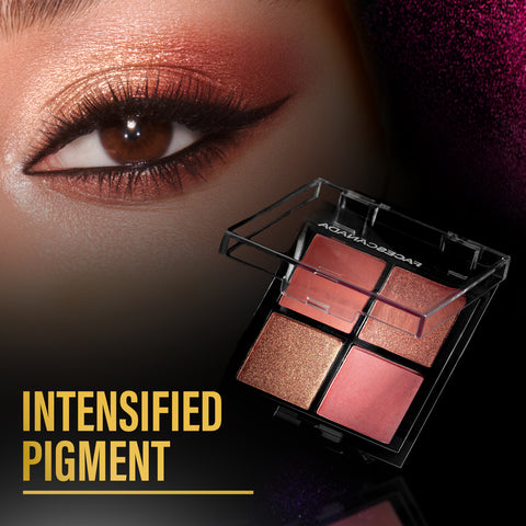 FACES CANADA 4 IN 1 Quad Eyeshadow Palette - Make'em Envy 05, 4.8 gm | Shimmer & Matte Shades | Satin Matte Finish Eye Shadow Quartet | Intense Pigment | Long Lasting | Vitamin E Enriched | Vegan