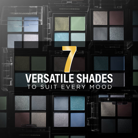 FACES CANADA 4 IN 1 Quad Eyeshadow Palette - Smokey Game 07, 4.8 gm | Shimmer & Matte Shades | Satin Matte Finish Eye Shadow Quartet | Intense Pigment | Long Lasting | Vitamin E Enriched | Vegan