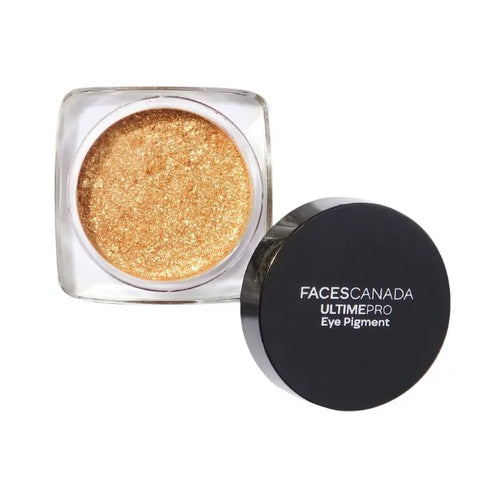 FACES CANADA Ultime Pro Eye Pigment - Gold 02, 1.8 gm | Shimmery Finish | Long-Lasting | Intense Pigment | Excellent Color Payoff | Smooth Application