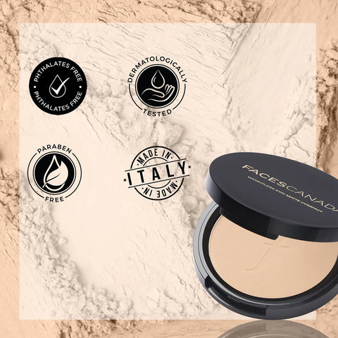 FACES CANADA Weightless Stay Matte Finish Compact Powder - Sand 04, 9 gm | SPF 20 | Non Oily Matte Look | Evens Out Complexion | Prevents Acne | Blends Effortlessly | Pressed Powder For All Skin Types