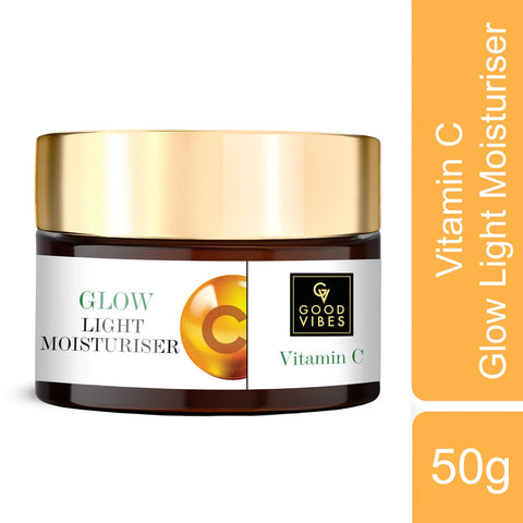 Good Vibes Glow Light Moisturiser - Vitamin C | Light weight, Oil free (50 gm)