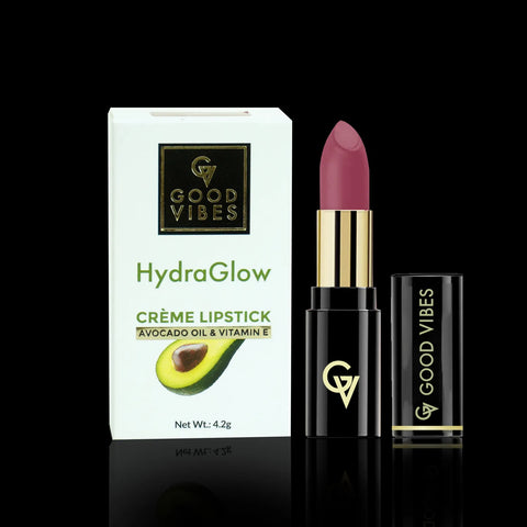 Good Vibes HydraGlow Creme Lipstick | Avocado Oil & Vitamin E | Mulberry Mauve (M1) - (4.2 gm)