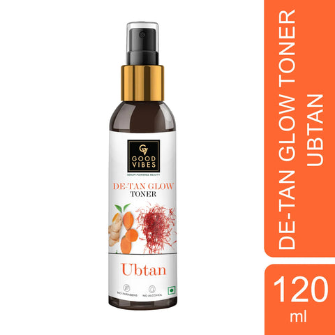 Good Vibes De-Tan Glow Toner Ubtan | Tan free, Brightening, Pigmentation (120 ml)