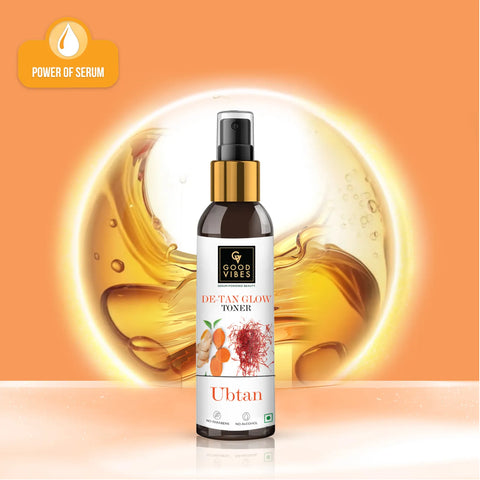 Good Vibes De-Tan Glow Toner Ubtan | Tan free, Brightening, Pigmentation (120 ml)
